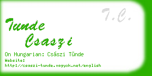 tunde csaszi business card